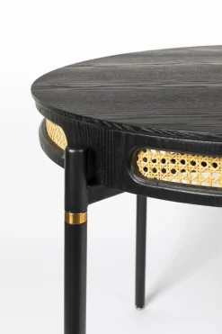Esstisch Wiener Geflecht Don't Stop The Webbing Schwarz Gold Rattan