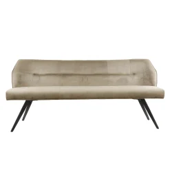 Esstischbank Polsterbank Pull Raute Samt 180 Beige