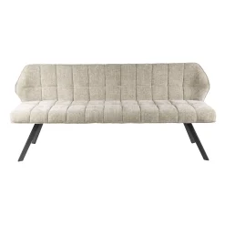 Esstischbank Polsterbank Raster Strukturstoff 180 Industrial Sand