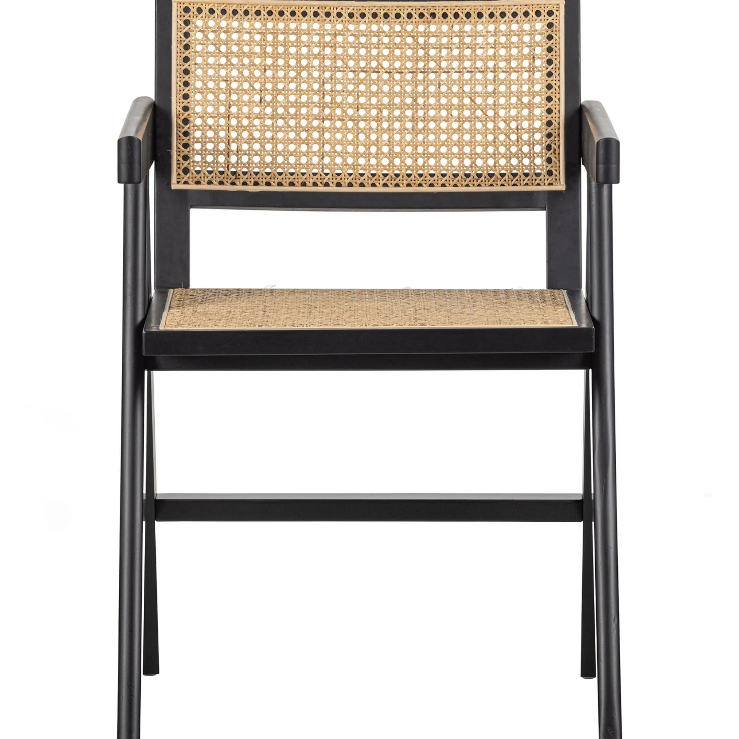 Esstischstuhl Esszimmerstuhl Armlehnstuhl Gunnar Rattan schwarz