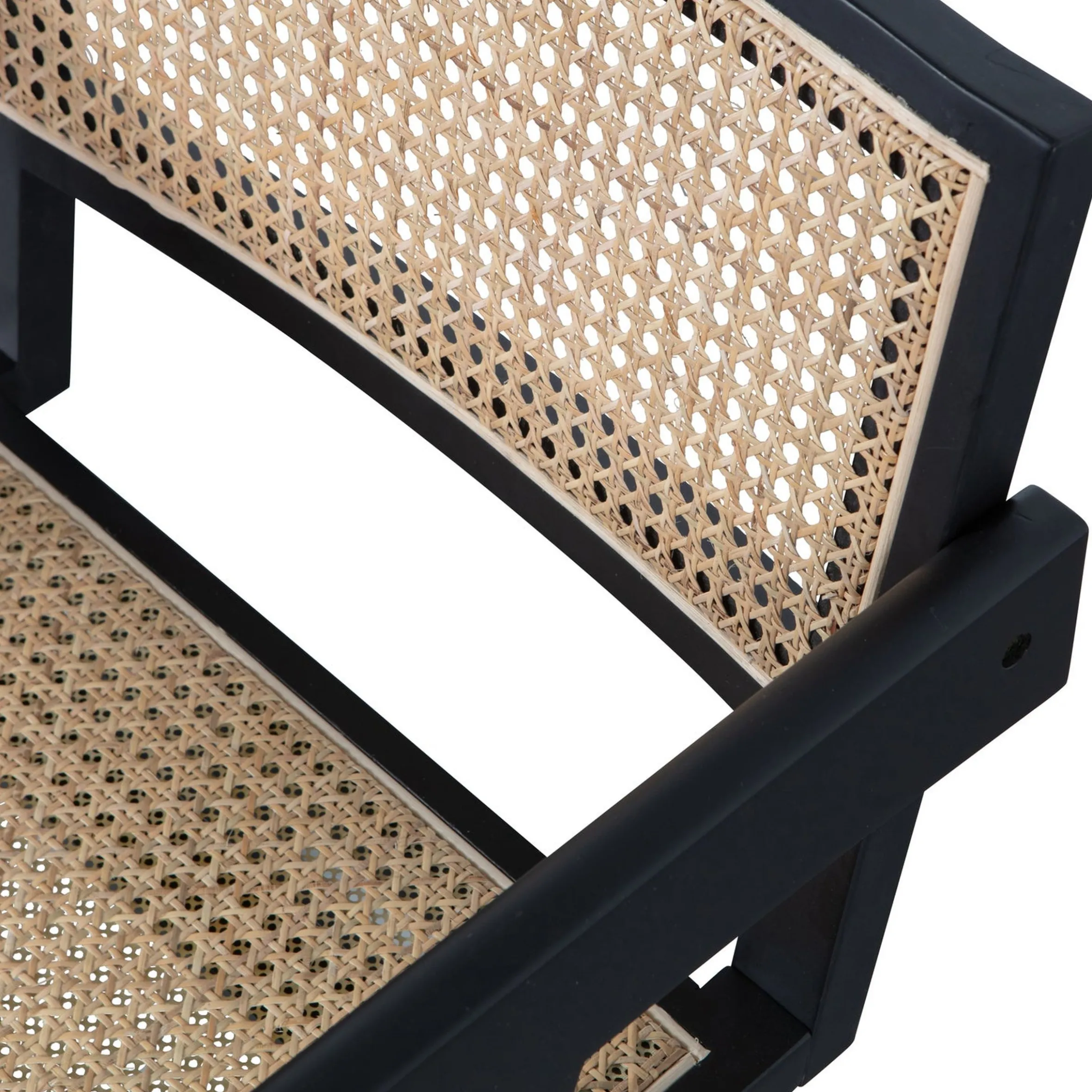 Esstischstuhl Esszimmerstuhl Armlehnstuhl Gunnar Rattan schwarz