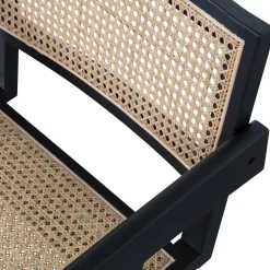 Esszimmer-Set Tripoli Massivholztisch, Bank & zwei Stühle schwarz