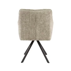 Esszimmerstuhl Armlehnstuhl Raster Drehbar Strukturstoff Sand