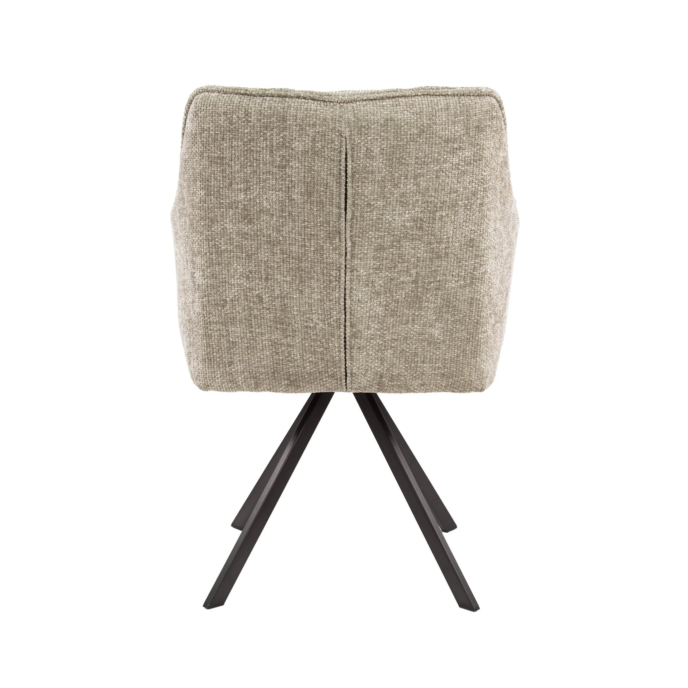 Esszimmerstuhl Armlehnstuhl Raster Drehbar Strukturstoff Sand