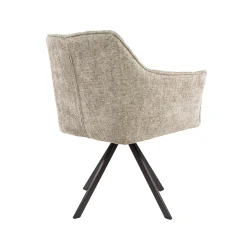 Esszimmerstuhl Armlehnstuhl Raster Drehbar Strukturstoff Sand