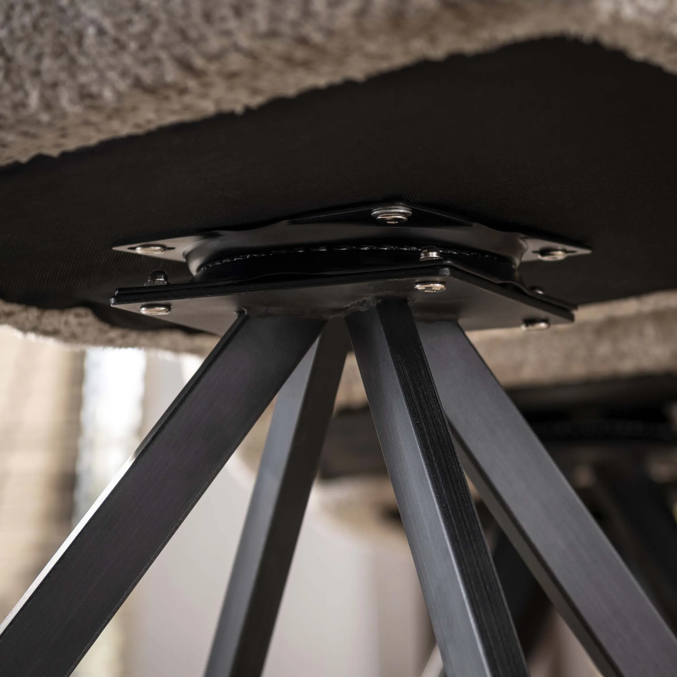 Esszimmerstuhl Armlehnstuhl Raster Drehbar Strukturstoff Sand