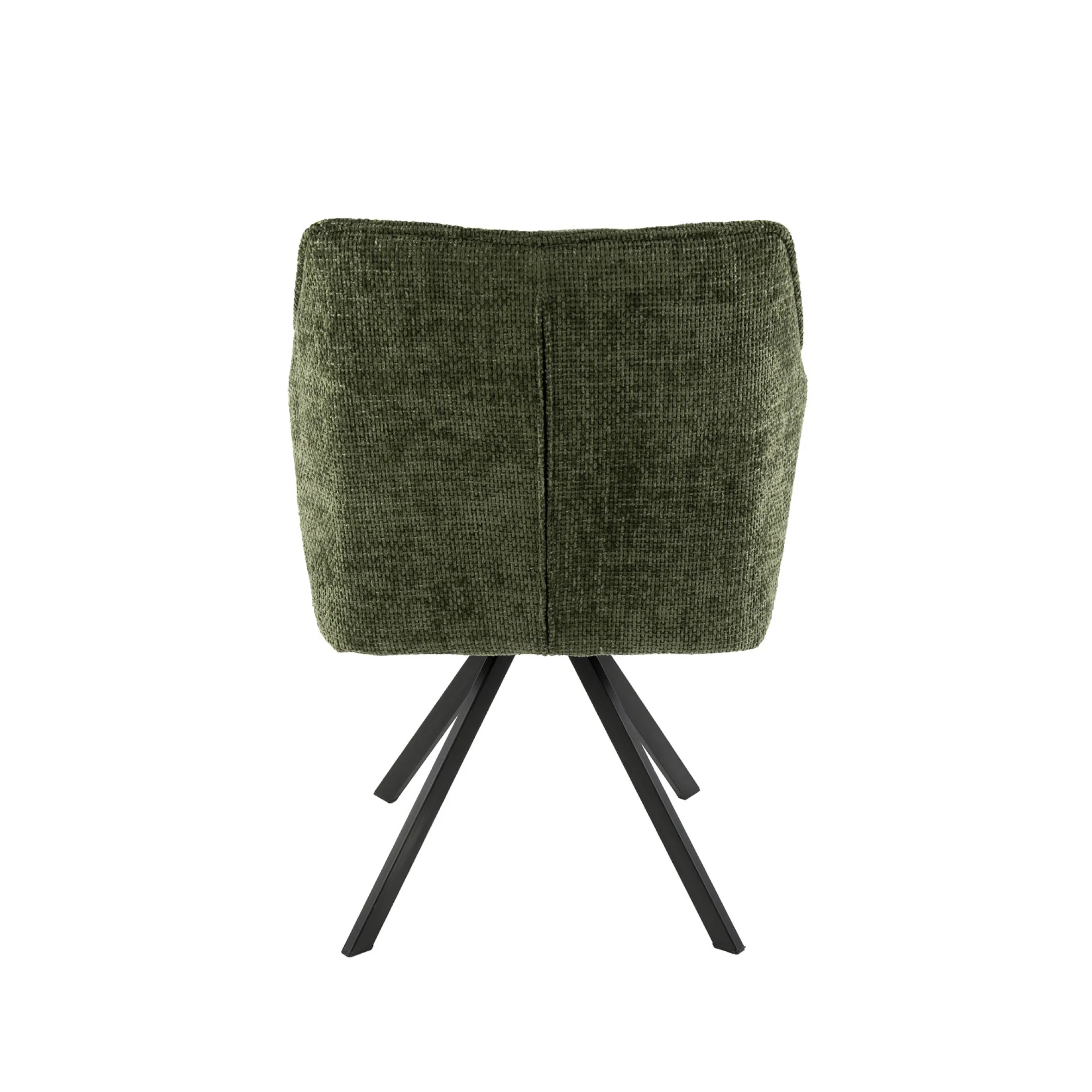 Esszimmerstuhl Armlehnstuhl Raster Drehbar Strukturstoff Grün