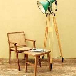 Esszimmerstuhl Armlehnstuhl Nova Teak Rattan Wiener Geflecht