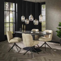 Esszimmerstuhl Drehstuhl Polsterstuhl Comfort Boucle Sand