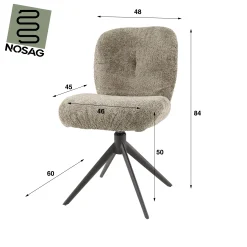 Esszimmerstuhl Drehstuhl Polsterstuhl Comfort Boucle Taupe