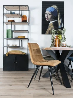 Esszimmerstuhl Squares Velvet Ocker