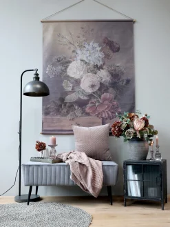 Factory Kleiner Schrank Nachttisch Vintage Gerilltes Glas