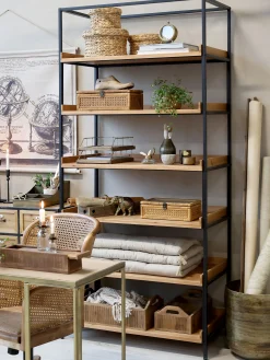 Französisches Standregal Hochregal Bücherregal Raphaël Vintage 6 Holzböden 210/100