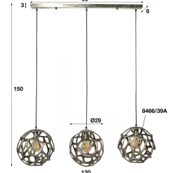 Hängelampe Cocoon Ball in Industrial Antik Finish
