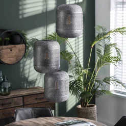 Hängelampe Etch Boho Oriental Metall gestuft