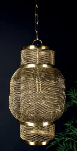 Hängelampe Golden Mesh Industrial Metall