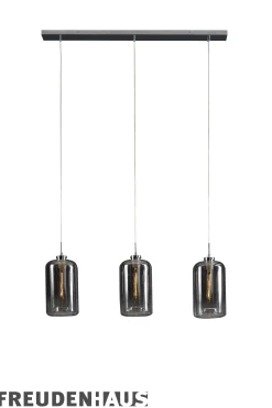 Hängelampe Industrial Bulb 3 Zylinder Klarglas Silberfinish