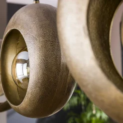 Hängelampe Industrial Full Moon Circle 3er Antik Bronze Metall