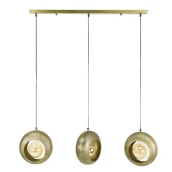 Hängelampe Industrial Full Moon Circle 3er Antik Bronze Metall