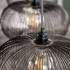 Hängelampe Industrial Kupferdraht Twist 4x Ø 35cm