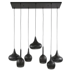 Hängelampe Industrial Zip 7 Schirme Metall Lochmuster