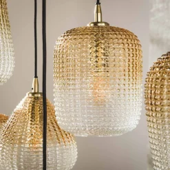 Hängelampe Pendelleuchte 9 Dots Glas mit Farbverlauf