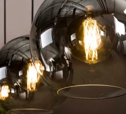 Hängelampe Pendelleuchte Shaded Bubble Rauchglas 3 flammig