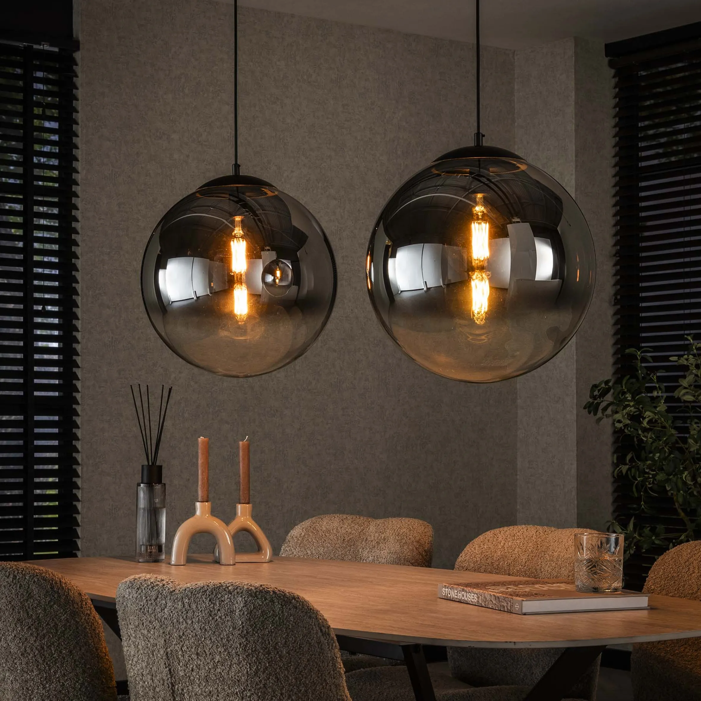 Hängelampe Pendelleuchte Shaded Rauchglas Bubble Seifenblase