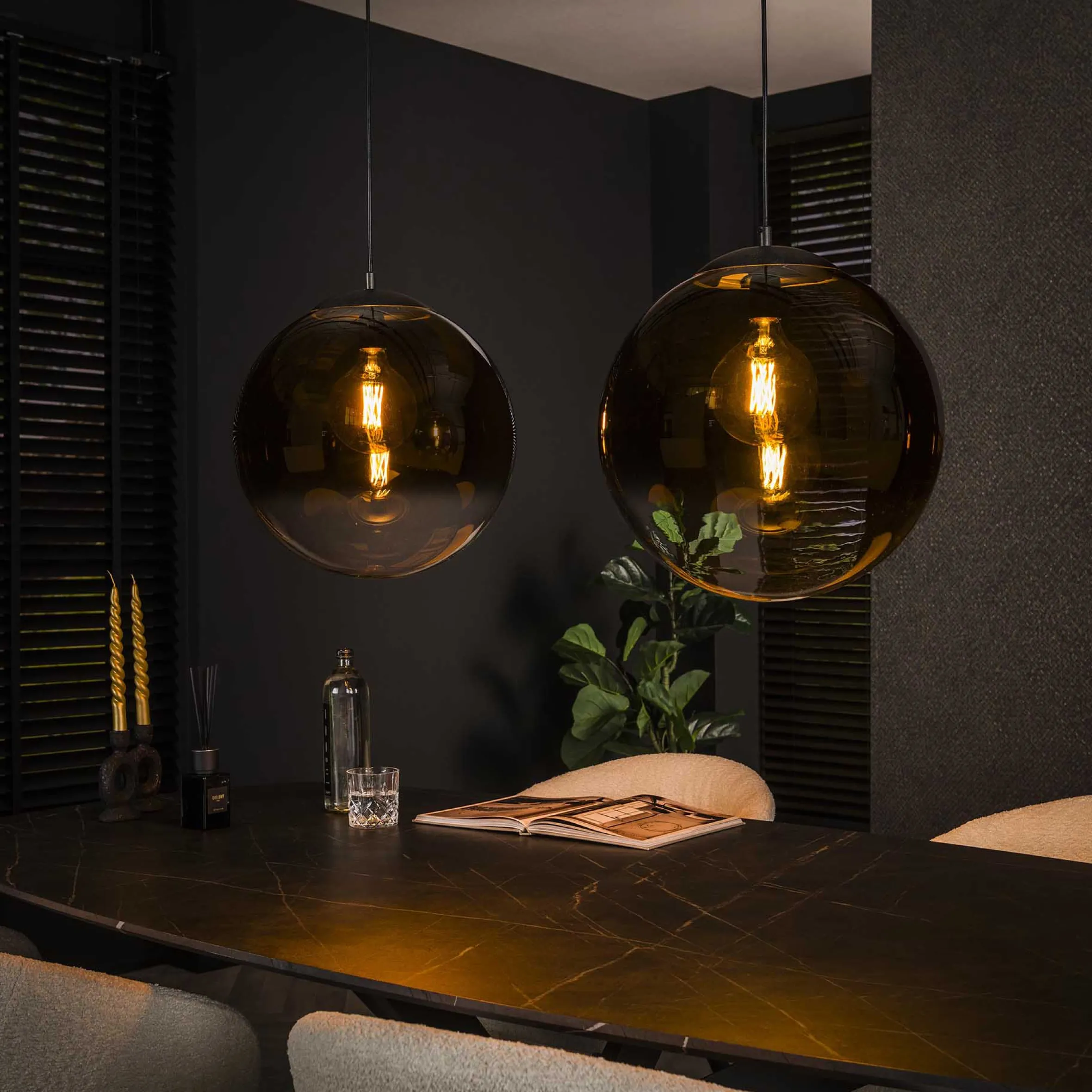 Hängelampe Pendelleuchte Shaded Rauchglas Bubble Seifenblase