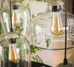 Hängelampe Retro Mixed 4er Klarglas