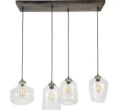 Hängelampe Retro Mixed 4er Klarglas