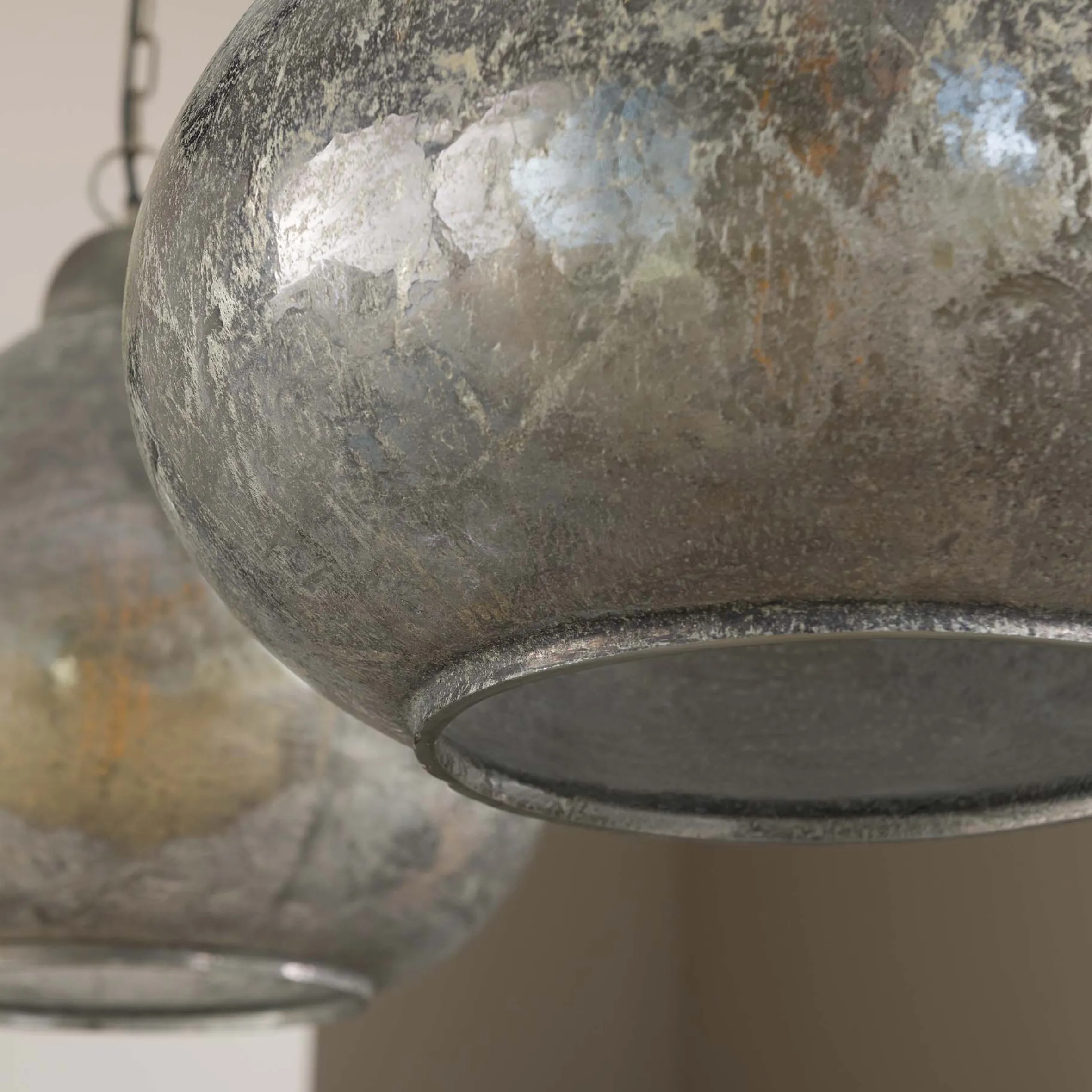 Hängelampe Vintage Industrial Clearstone 2 Schirme Ø 36cm