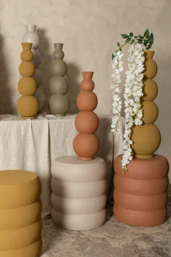 Hocker Beistelltisch Couchtisch Dakar Organic Metall Gelb