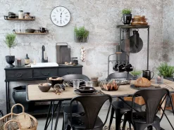 Industrial Esstisch Easy Slim Metall Holz 200/80