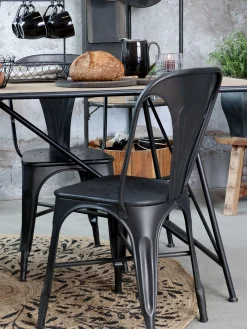 Industrial Esstisch Easy Slim Metall Holz 200/80