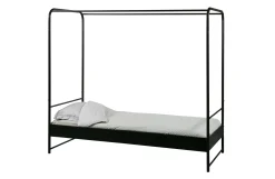 Industrial Himmelbett Metallbett Koje Schwarz Metall 90/200