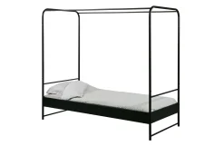 Industrial Himmelbett Metallbett Koje Schwarz Metall 90/200