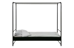 Industrial Himmelbett Metallbett Koje Schwarz Metall 90/200