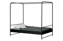 Industrial Himmelbett Metallbett Koje Schwarz Metall 120