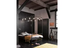 Industrial Himmelbett Metallbett Koje Schwarz Metall 120
