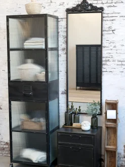 Industrial kleine Kommode Nachttisch Factory Metall 2 Schubladen