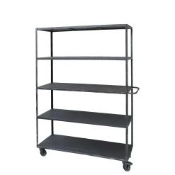 Industrial Regal Küchenregal Oscar Antik-Schwarz Räder