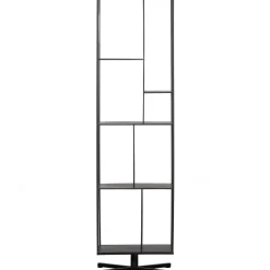 Industrial Standregal Bücherregal Jiske Schwarz Metall 180