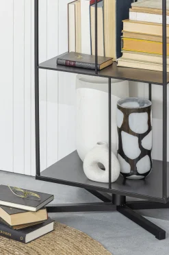 Industrial Standregal Bücherregal Jiske Schwarz Metall 180