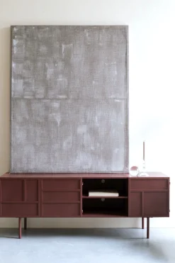 Industrial TV-Board Lowboard Davis Metall Rostrot