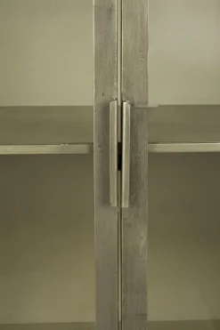 Industrial Vitrine Showcase Monviso Metall Glas Gold