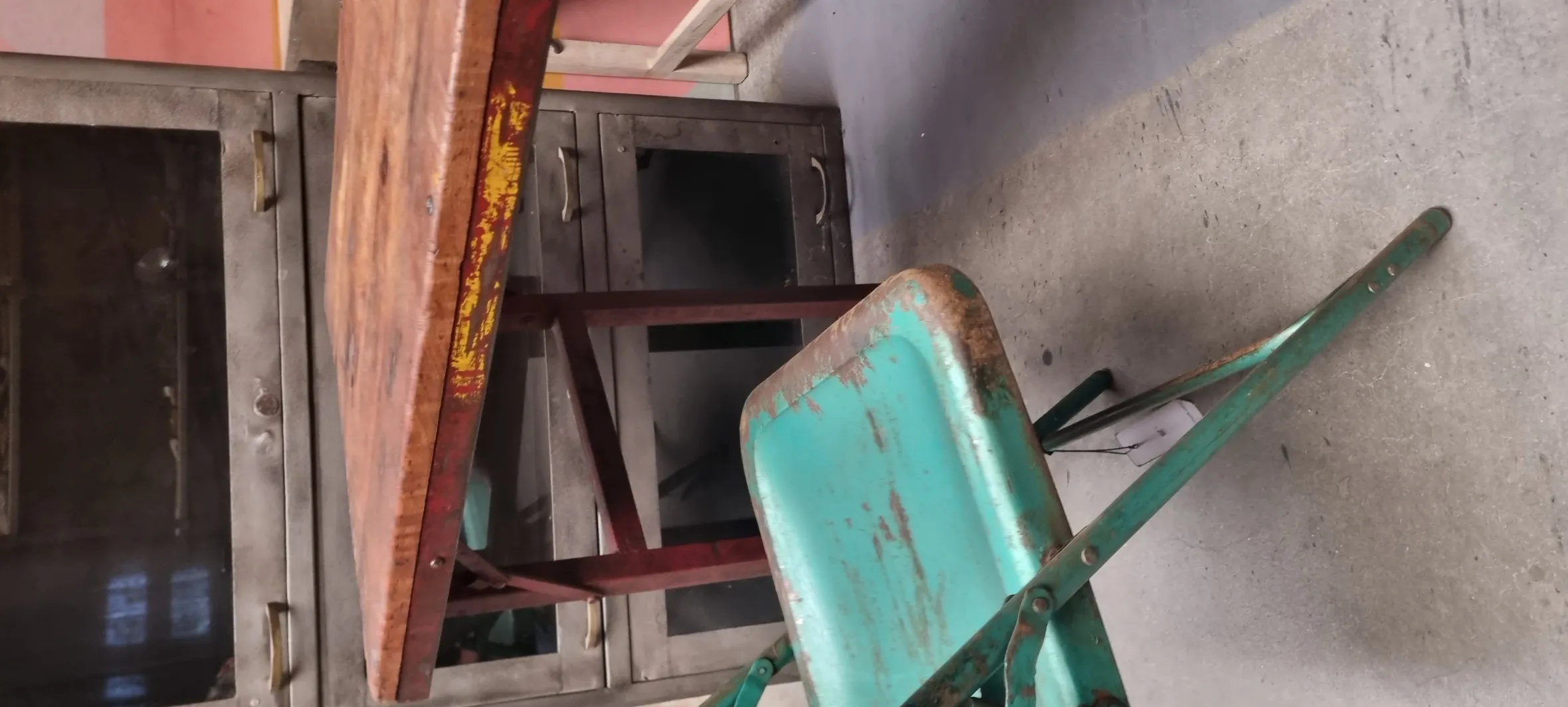 Kleiner Vintage Esstisch 105/60 Cafehaustisch Klappbar