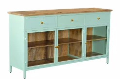 Landhaus Sideboard Provence Metallkorpus Holz Azure 160 - Ausstellungsstück