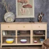 Landhaus Sideboard Provence Metallkorpus Holz Champagner 160