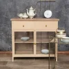 Landhaus Sideboard Vintage 2türig Provence Metall Holz Champagner